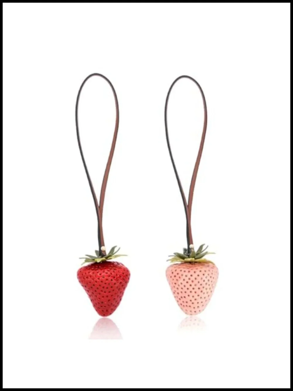 Strawberry Fruit Keychain Charms for Handbags, Bunny Easter Purse Decor